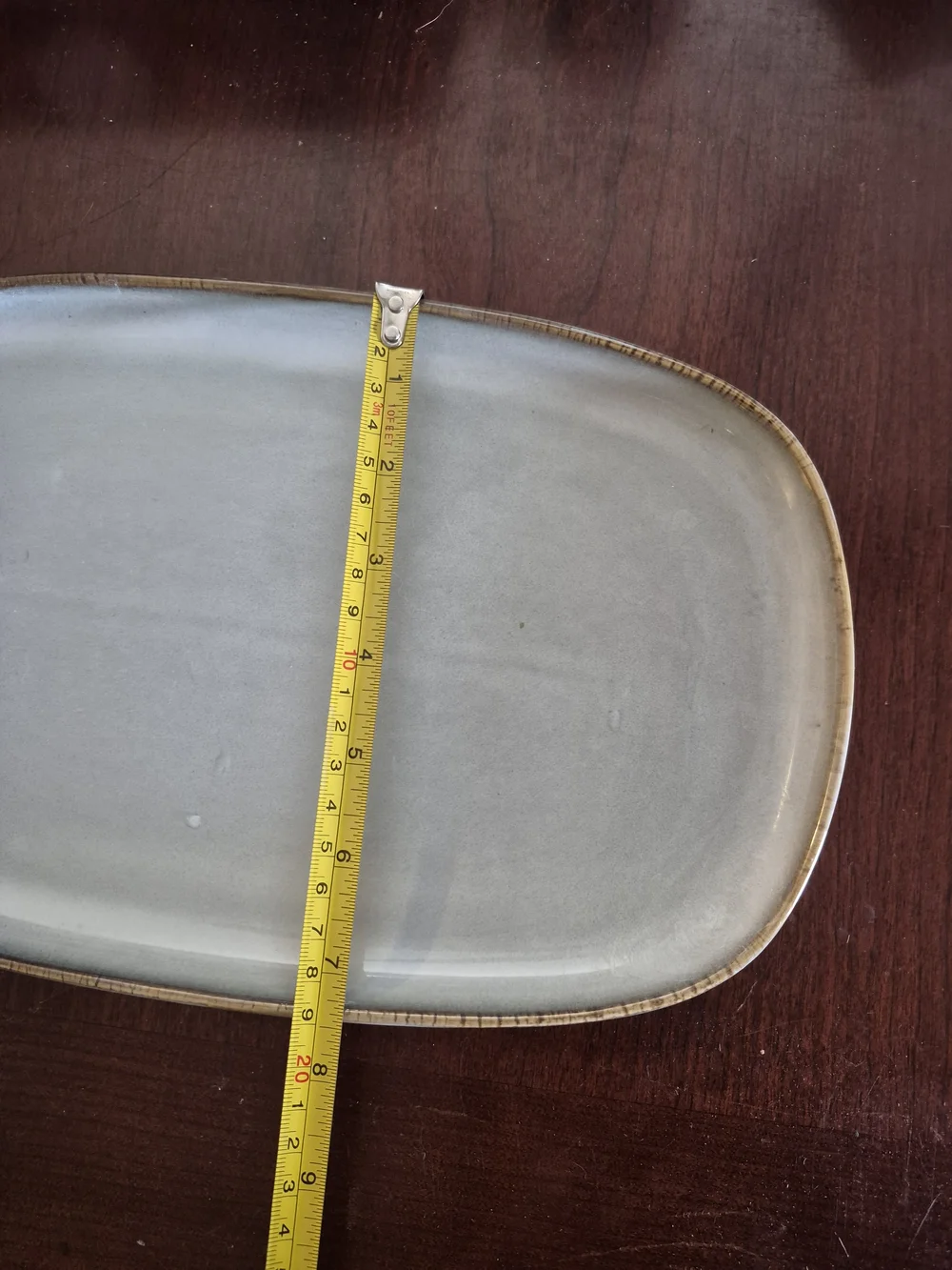 IKEA Dinera Gray Stoneware Serving Platter 14